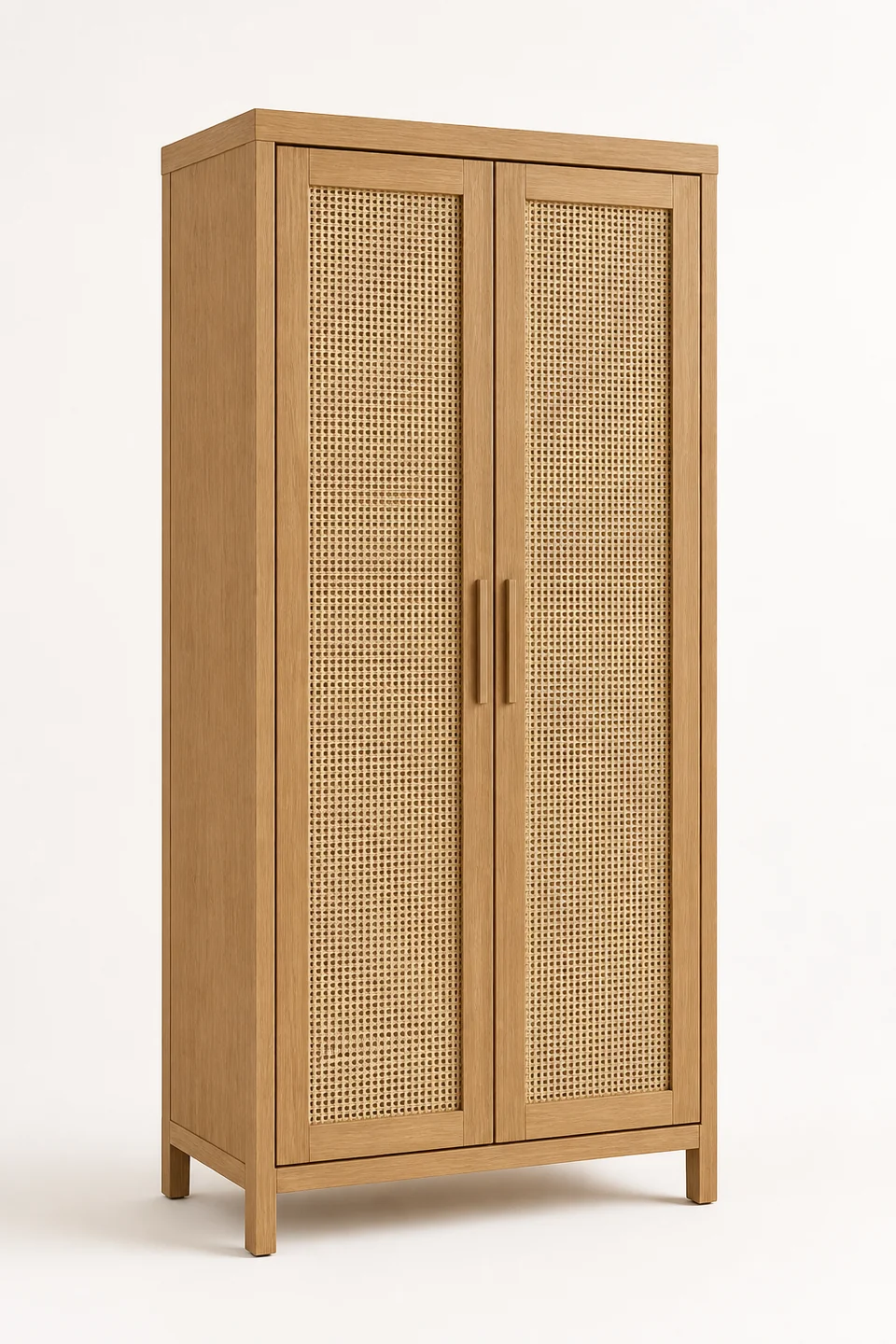 Alpenglow Cane Wardrobe in Natural Oak