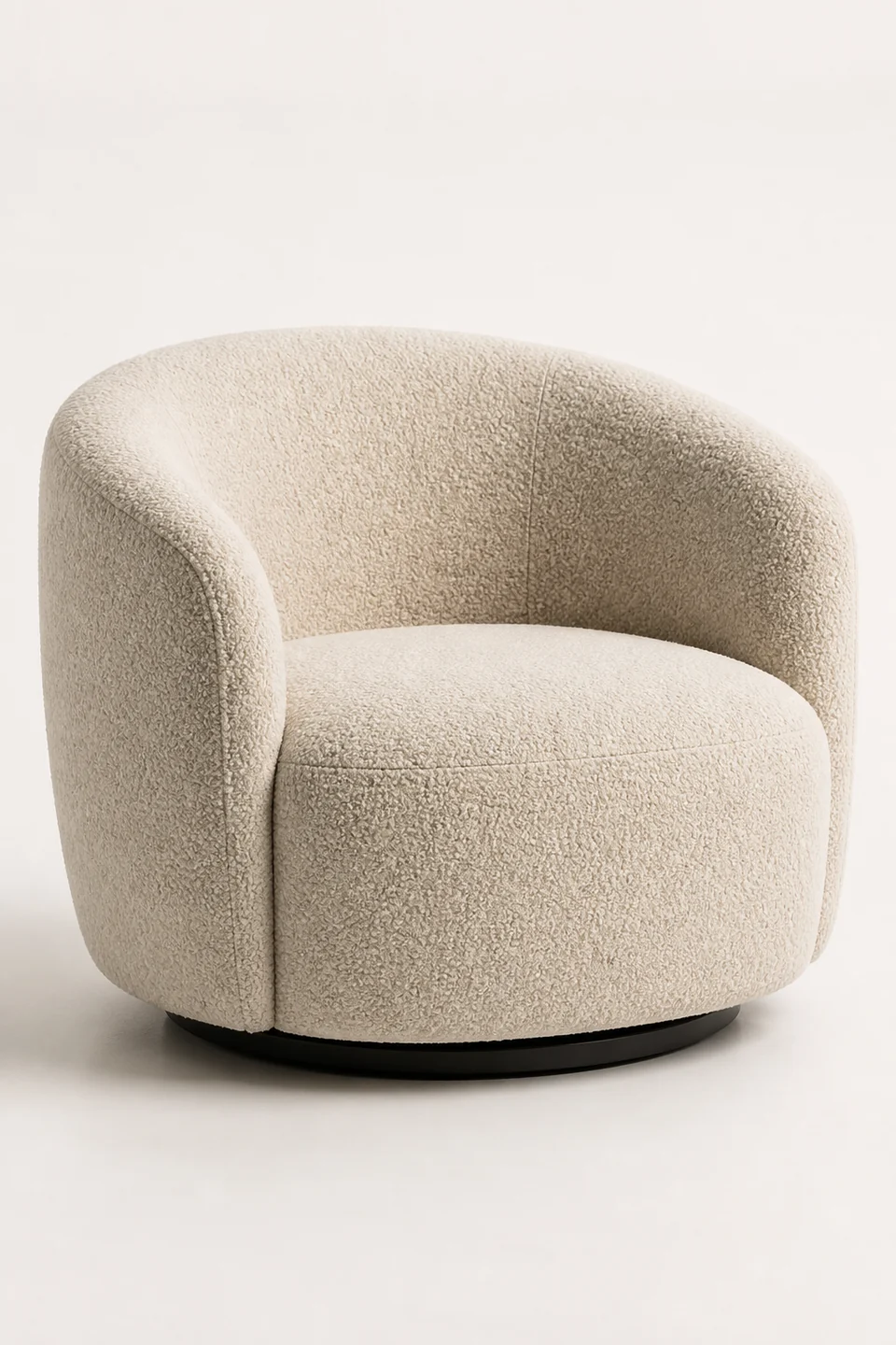 Aurora Swivel Accent Chair in Cream