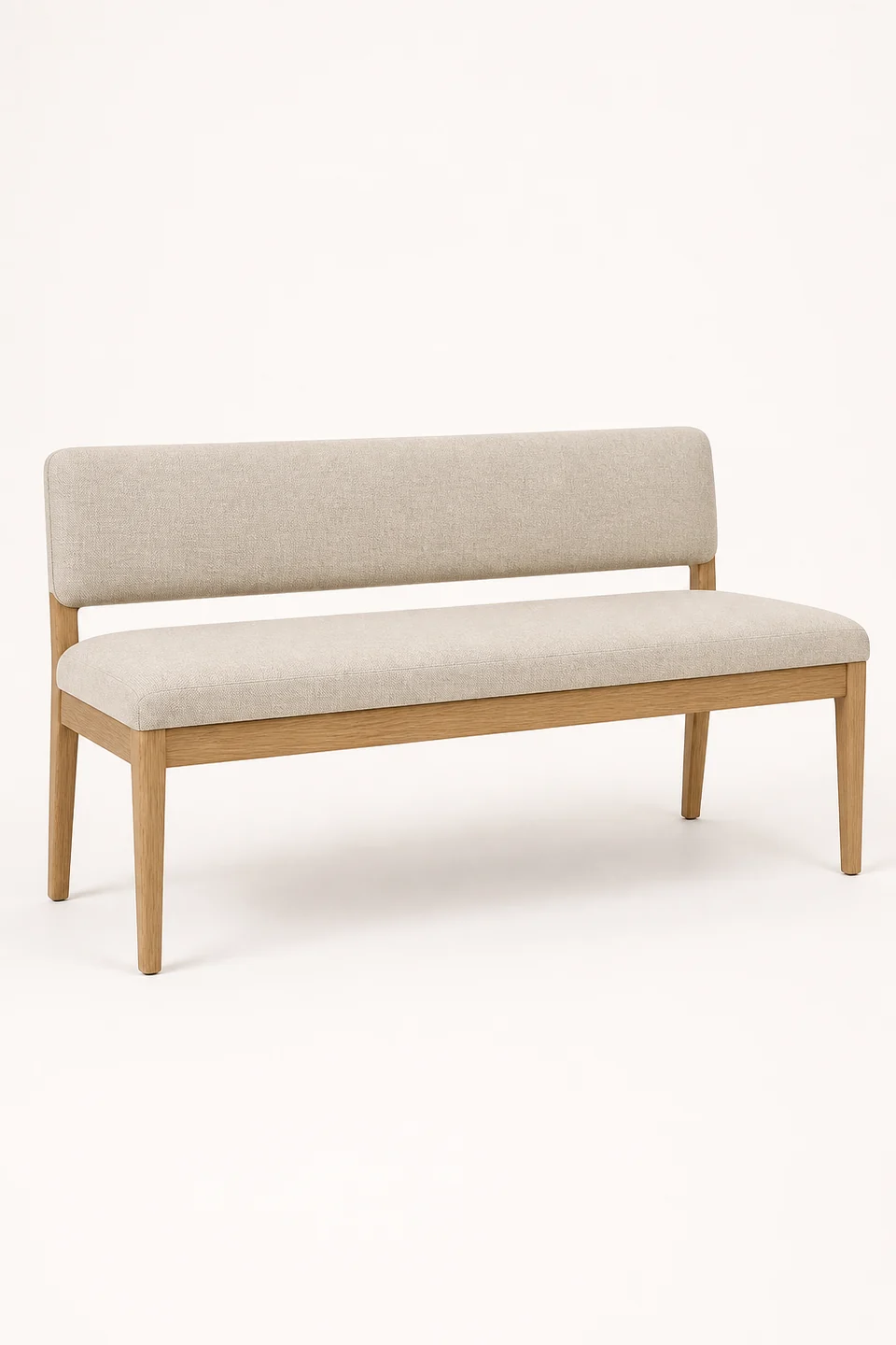Wasilla Upholstered Dining Bench in Flax